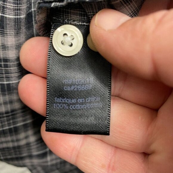 John Varvatos Shirt Mens XL Plaid Button Up Classiccore Casual Preppy Office - Picture 8 of 11